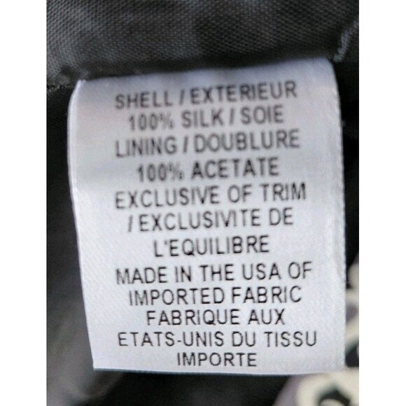 Milly Of New York Black/Multicolor Silk  Print Lined Dress W/Ribbon Detail Sz 6 - Picture 10 of 11